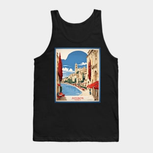 Avignon France Vintage Travel Poster Tourism Tank Top